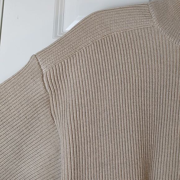 Paul & Shark Men's Zip Front Sweater Academia Grandpa Jacket Tan Size M - Picture 5 of 16